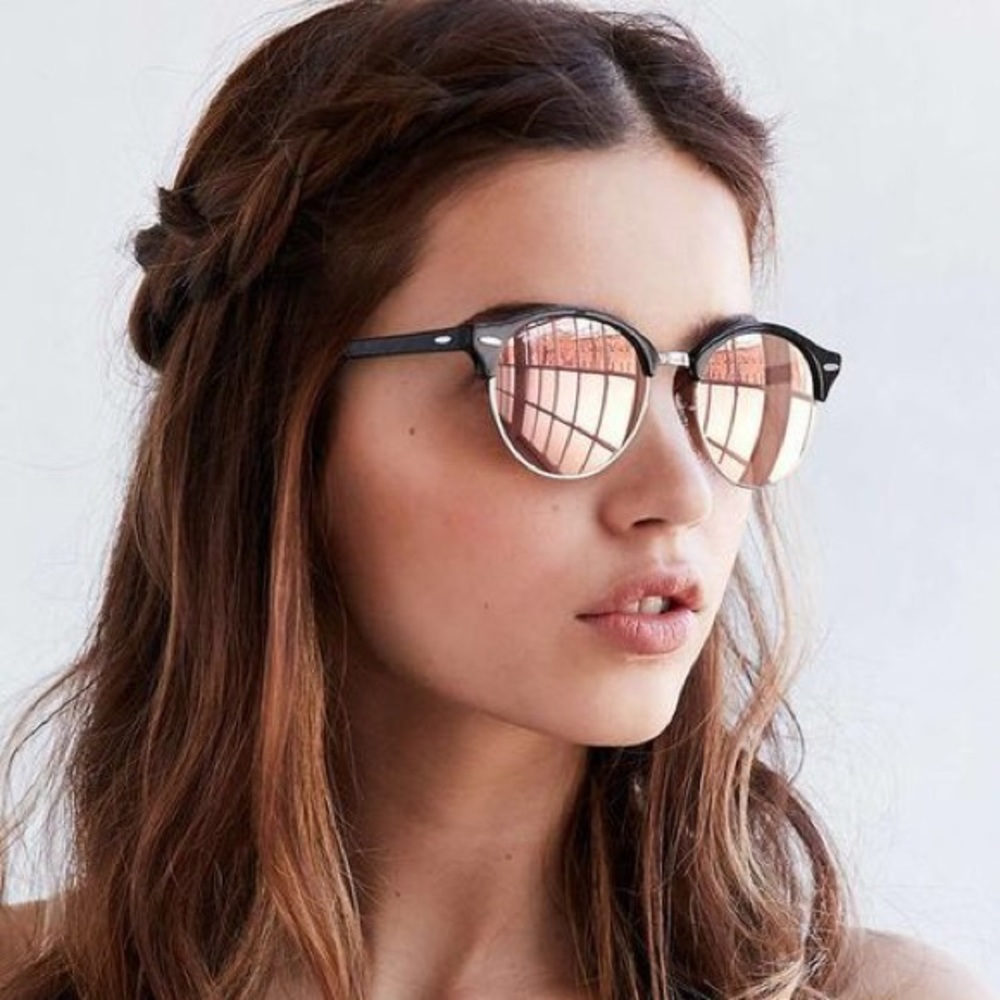 Rainbow Flash Round Clubmaster Raybans